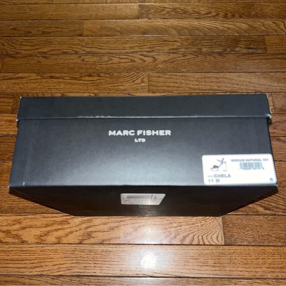 Marc Fisher LTD Chela Platform Raffia Sandals Medium Natural Tan Women’s Size 11 - Picture 13 of 14